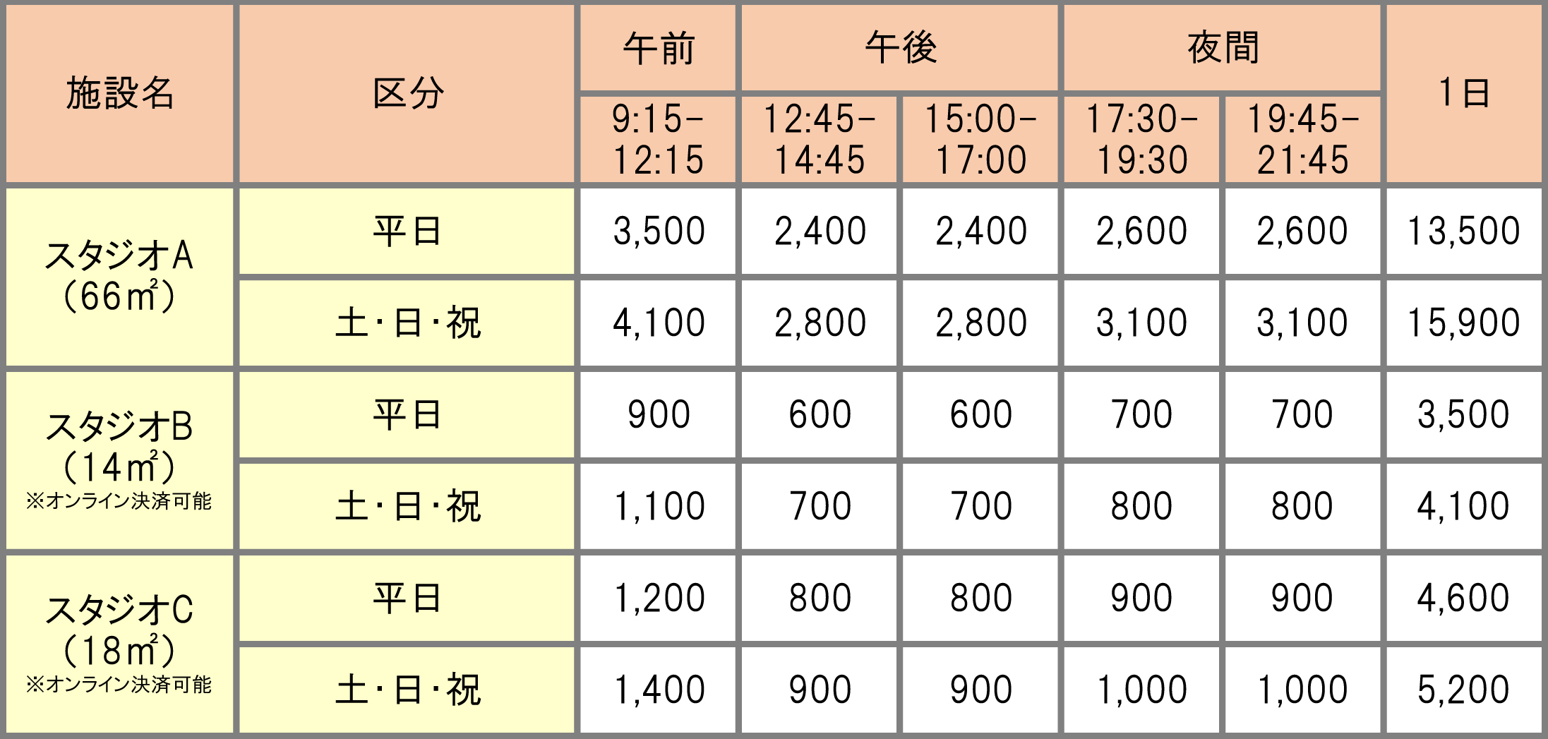 施設料金一覧表 – 【公式】吉野町市民プラザ